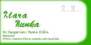 klara munka business card